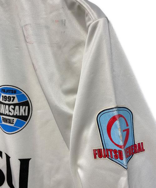 川崎フロンターレ（カワサキフロンターレ）川崎フロンターレ (カワサキフロンターレ) サッカーウェア(トップス) ホワイト×ブルーの古着・服飾アイテム