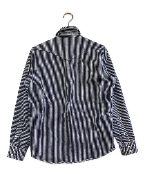 IRON HEART（アイアンハート）IRON HEART (アイアンハート) ヒッコリーウエスタンシャツ ネイビー サイズ:XSの古着・服飾アイテム