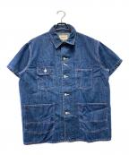 BEAMS BOYビームスボーイ）の古着「デニム カバーオール ショートスリーブ」｜インディゴ