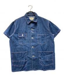 BEAMS BOY（ビームスボーイ）の古着「デニム カバーオール ショートスリーブ」｜インディゴ