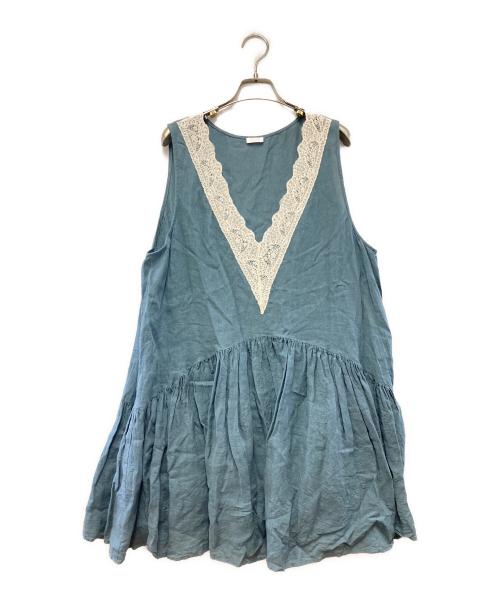 Heriter（エリテ）Heriter (エリテ) チュニック ブルー×ホワイト サイズ:38の古着・服飾アイテム