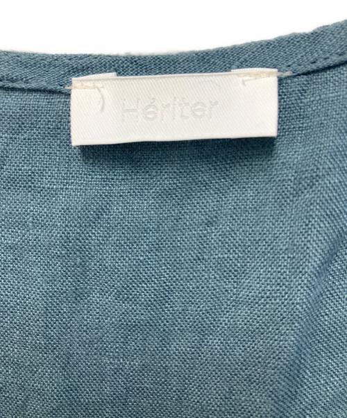 Heriter（エリテ）Heriter (エリテ) チュニック ブルー×ホワイト サイズ:38の古着・服飾アイテム