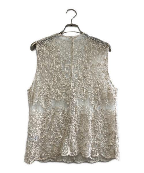 TORRAZZO DONNA（トラッゾドンナ）TORRAZZO DONNA (トラッゾドンナ) 立体コード刺繍レース ベスト ベージュ サイズ:Fの古着・服飾アイテム