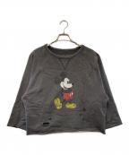FRAMeWORK×DISNEYフレームワーク×ディズニー）の古着「ダメージスウェット」｜チャコールグレー