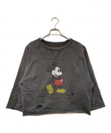 FRAMeWORK×DISNEY（フレームワーク×ディズニー）の古着「ダメージスウェット」｜チャコールグレー
