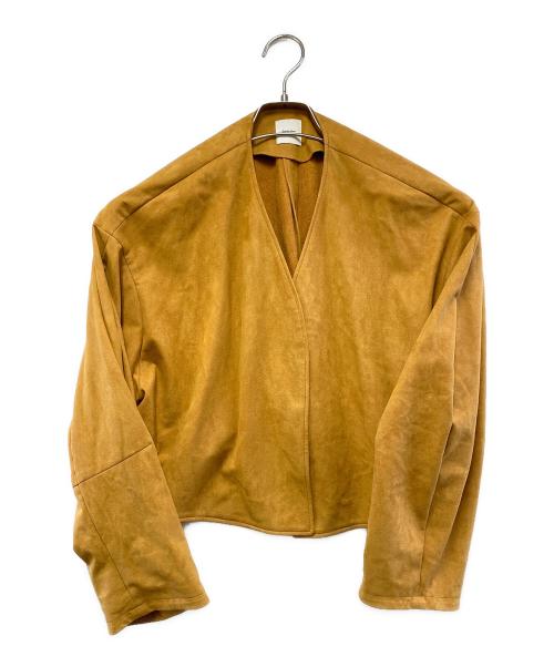 Spick and Span（スピック＆スパン）Spick and Span (スピック＆スパン) フェイクレザーノーカラージャケット ブラウン サイズ:不明の古着・服飾アイテム