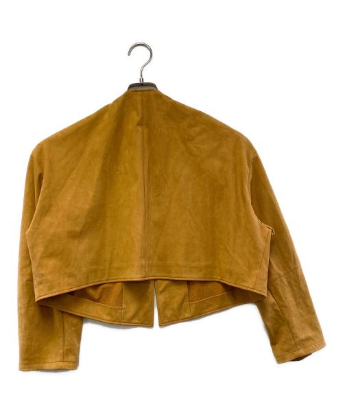 Spick and Span（スピック＆スパン）Spick and Span (スピック＆スパン) フェイクレザーノーカラージャケット ブラウン サイズ:不明の古着・服飾アイテム