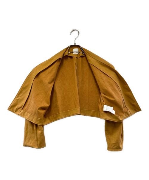 Spick and Span（スピック＆スパン）Spick and Span (スピック＆スパン) フェイクレザーノーカラージャケット ブラウン サイズ:不明の古着・服飾アイテム