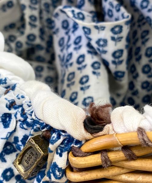 ebagos（エバゴス）ebagos (エバゴス) カゴバッグ ベージュの古着・服飾アイテム