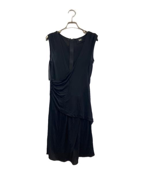 DOLCE & GABBANA（ドルチェ＆ガッバーナ）DOLCE & GABBANA (ドルチェ＆ガッバーナ) カシュクールワンピース ブラック サイズ:40の古着・服飾アイテム