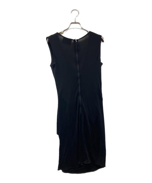DOLCE & GABBANA（ドルチェ＆ガッバーナ）DOLCE & GABBANA (ドルチェ＆ガッバーナ) カシュクールワンピース ブラック サイズ:40の古着・服飾アイテム