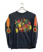 stussyステューシー）の古着「長袖カットソー」｜ブラック