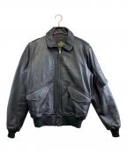HOUSTONヒューストン）の古着「SHEEP LEATHER CWU45P FLIGHT JACKET」｜ブラック