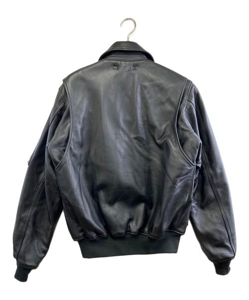 HOUSTON（ヒューストン）HOUSTON (ヒューストン) SHEEP LEATHER CWU45P FLIGHT JACKET ブラック サイズ:XLの古着・服飾アイテム