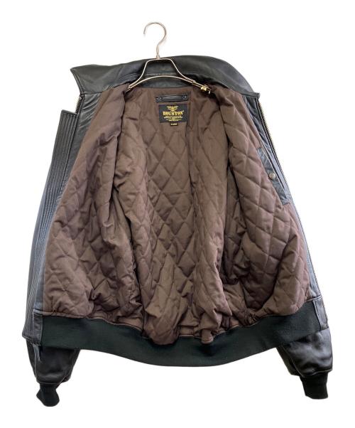 HOUSTON（ヒューストン）HOUSTON (ヒューストン) SHEEP LEATHER CWU45P FLIGHT JACKET ブラック サイズ:XLの古着・服飾アイテム