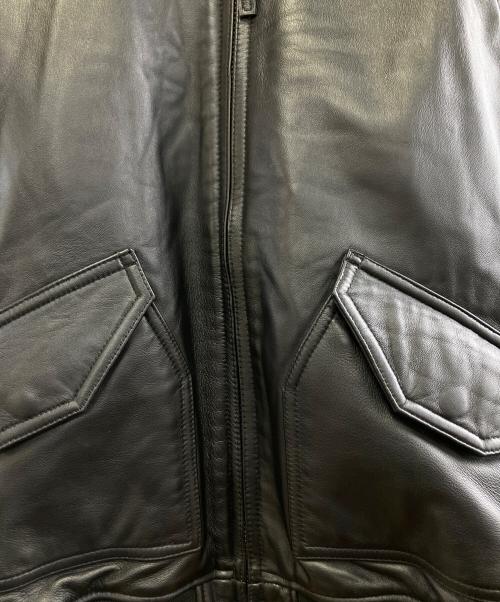 HOUSTON（ヒューストン）HOUSTON (ヒューストン) SHEEP LEATHER CWU45P FLIGHT JACKET ブラック サイズ:XLの古着・服飾アイテム