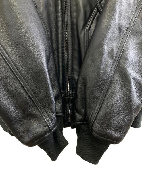 HOUSTON（ヒューストン）HOUSTON (ヒューストン) SHEEP LEATHER CWU45P FLIGHT JACKET ブラック サイズ:XLの古着・服飾アイテム