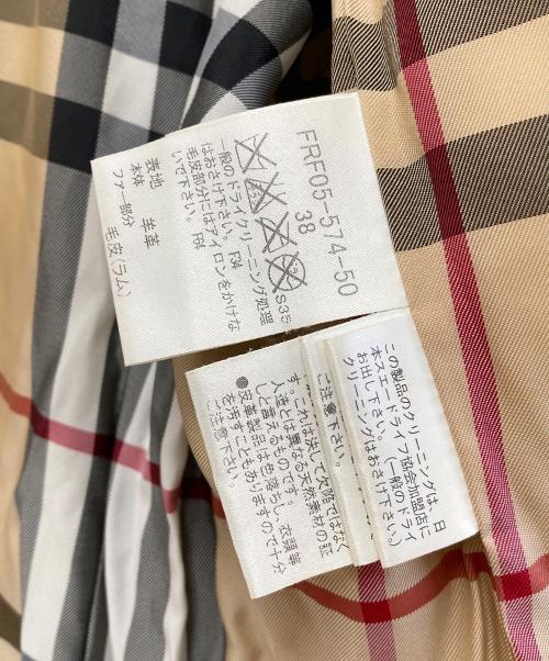 BURBERRY BLUE LABEL（バーバリー ブルー レーベル）BURBERRY BLUE LABEL (バーバリー ブルー レーベル) レザーコート ベージュ サイズ:38の古着・服飾アイテム