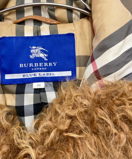 BURBERRY BLUE LABEL（バーバリー ブルー レーベル）BURBERRY BLUE LABEL (バーバリー ブルー レーベル) レザーコート ベージュ サイズ:38の古着・服飾アイテム