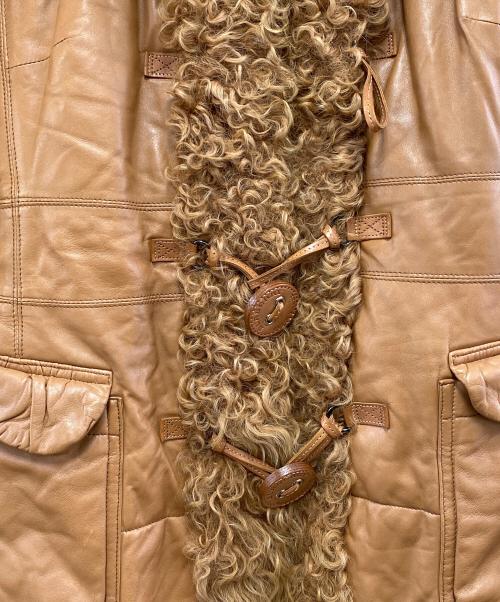 BURBERRY BLUE LABEL（バーバリー ブルー レーベル）BURBERRY BLUE LABEL (バーバリー ブルー レーベル) レザーコート ベージュ サイズ:38の古着・服飾アイテム