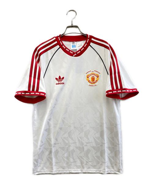 adidas（アディダス）adidas (アディダス) サッカーユニフォーム ホワイト×レッド サイズ:M 未使用品の古着・服飾アイテム