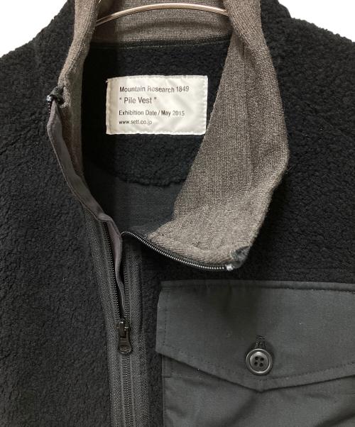 MOUNTAIN RESEARCH（マウンテンリサーチ）MOUNTAIN RESEARCH (マウンテンリサーチ) Pile Vest ブラック サイズ:Mの古着・服飾アイテム
