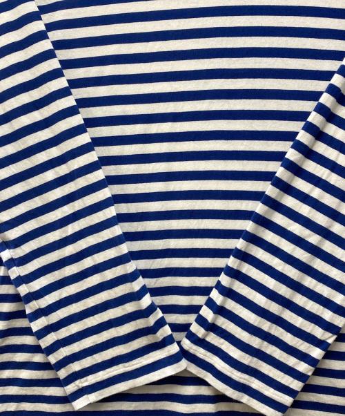 PLAY COMME des GARCONS（プレイコムデギャルソン）PLAY COMME des GARCONS (プレイコムデギャルソン) 長袖カットソー ホワイト×ブルー サイズ:XLの古着・服飾アイテム