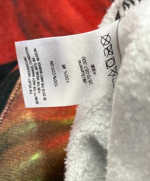 SUPREME（シュプリーム）SUPREME (シュプリーム) The Velvet Underground (ザヴェルヴェットアンダーグラウンド) プルオーバーパーカー レッド×ブラック サイズ:Lの古着・服飾アイテム
