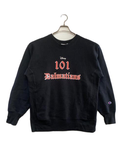 Champion REVERSE WEAVE（チャンピオン リバース ウィーブ）Champion REVERSE WEAVE (チャンピオン リバース ウィーブ) Disney (ディズニー) スウェット ブラック サイズ:Lの古着・服飾アイテム
