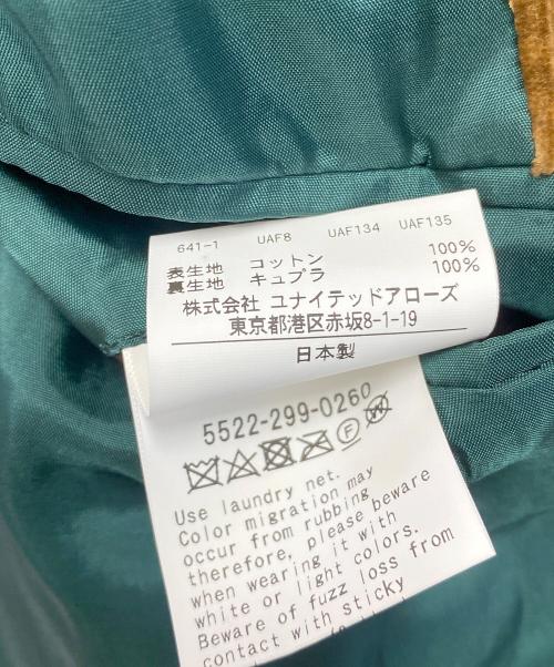 UNITED ARROWS & SONS（ユナイテッドアローズ＆サンズ）UNITED ARROWS & SONS (ユナイテッドアローズ＆サンズ) 太畝コーデュロイブレザー キャメル サイズ:Mの古着・服飾アイテム