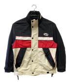 DIESELディーゼル）の古着「ナイロンジャケット」｜レッド×ブラック