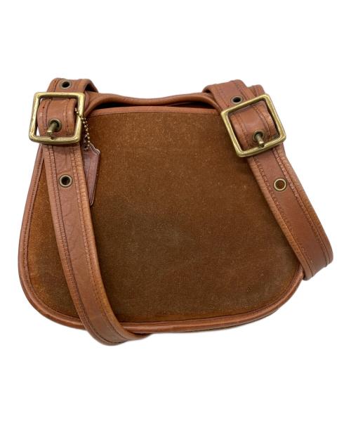 COACH（コーチ）COACH (コーチ) スエード切替ターンロックショルダーバッグ ブラウンの古着・服飾アイテム