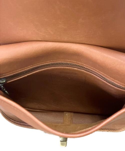 COACH（コーチ）COACH (コーチ) スエード切替ターンロックショルダーバッグ ブラウンの古着・服飾アイテム