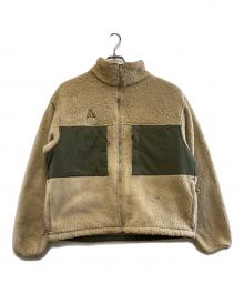 NIKE ACG（ナイキエーシージー）の古着「フリースジャケット」｜ベージュ×グリーン