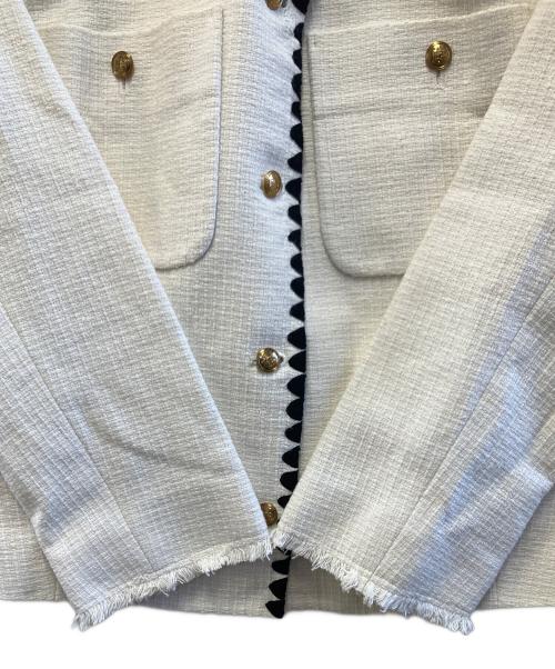 Plage（プラージュ）Plage (プラージュ) ノーカラージャケット アイボリー サイズ:36の古着・服飾アイテム