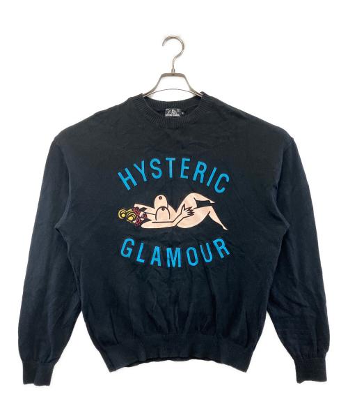 Hysteric Glamour（ヒステリックグラマー）Hysteric Glamour (ヒステリックグラマー) 薄手ニット ブラック サイズ:Lの古着・服飾アイテム