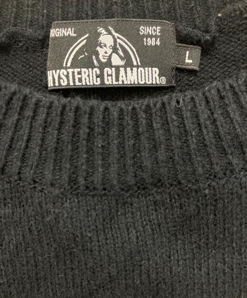 Hysteric Glamour（ヒステリックグラマー）Hysteric Glamour (ヒステリックグラマー) 薄手ニット ブラック サイズ:Lの古着・服飾アイテム