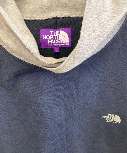 THE NORTHFACE PURPLELABEL（ザ・ノースフェイス パープルレーベル）THE NORTHFACE PURPLELABEL (ザ・ノースフェイス パープルレーベル) プルオーバーパーカー ネイビー×グレー サイズ:Lの古着・服飾アイテム