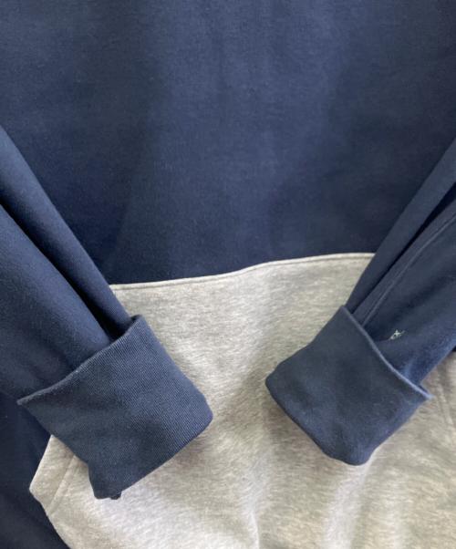 THE NORTHFACE PURPLELABEL（ザ・ノースフェイス パープルレーベル）THE NORTHFACE PURPLELABEL (ザ・ノースフェイス パープルレーベル) プルオーバーパーカー ネイビー×グレー サイズ:Lの古着・服飾アイテム