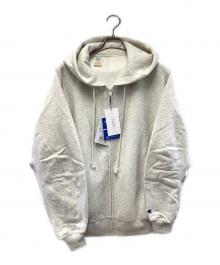 Champion REVERSE WEAVE（チャンピオン リバース ウィーブ）の古着「ジップパーカー」｜ベージュ