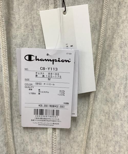 Champion REVERSE WEAVE（チャンピオン リバース ウィーブ）Champion REVERSE WEAVE (チャンピオン リバース ウィーブ) ジップパーカー ベージュ サイズ:M 未使用品の古着・服飾アイテム