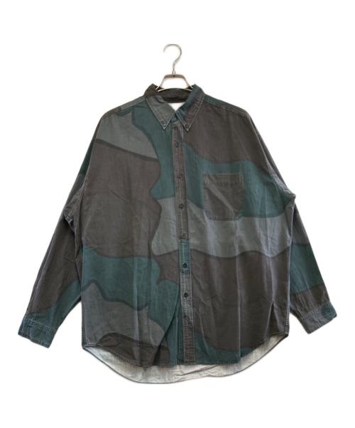 MARKA（マーカ）MARKA (マーカ) 長袖シャツ グリーン×グレー サイズ:２の古着・服飾アイテム