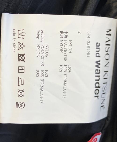 maison kitsune（メゾンキツネ）MAISON KITSUNE (メゾンキツネ) and wander (アンドワンダー) ジャケット ブラック サイズ:2 未使用品の古着・服飾アイテム