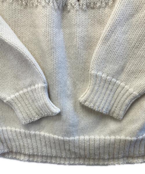 MARKAWARE（マーカウェア）MARKAWARE (マーカウェア) 厚手ニット ベージュ×ブラウン サイズ:2の古着・服飾アイテム