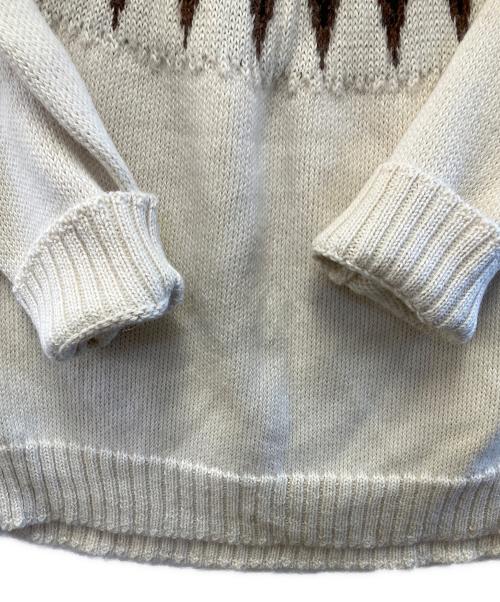 MARKAWARE（マーカウェア）MARKAWARE (マーカウェア) 厚手ニット ベージュ×ブラウン サイズ:2の古着・服飾アイテム