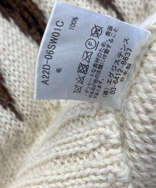 MARKAWARE（マーカウェア）MARKAWARE (マーカウェア) 厚手ニット ベージュ×ブラウン サイズ:2の古着・服飾アイテム