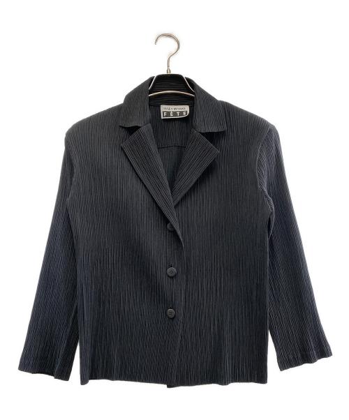 ISSEY MIYAKE FETE（イッセイミヤケフェット）ISSEY MIYAKE FETE (イッセイミヤケフェット) プリーツテーラードジャケット ブラック サイズ:02の古着・服飾アイテム