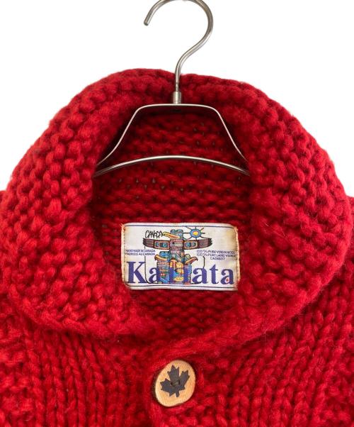 KANATA（カナタ）KANATA (カナタ) ニットジャケット レッド サイズ:タグに表記なしの古着・服飾アイテム
