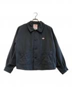 DANTONダントン）の古着「ナイロノックスバックギャザーショートジャケット」｜チャコールグレー