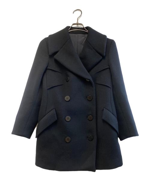 Aquascutum（アクアスキュータム）Aquascutum (アクアスキュータム) フォックスファーコート ブラック サイズ:7Fの古着・服飾アイテム